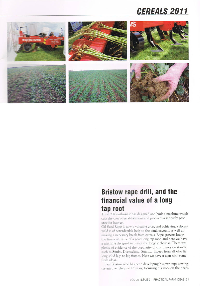 Bristow's Tiller Roll - Farm Ideas Article 2011