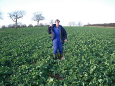 Duncan siddans really pleased with his rape drilled with Bristow's subsoiler tiller roll combination